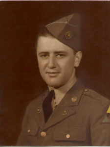 A portrait of a man in a World War II uniform