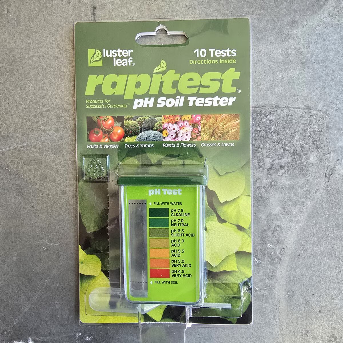 A Rapitest at home soil testing kit